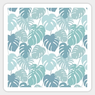 Seamless pattern with tropical monstera leaves Sticker